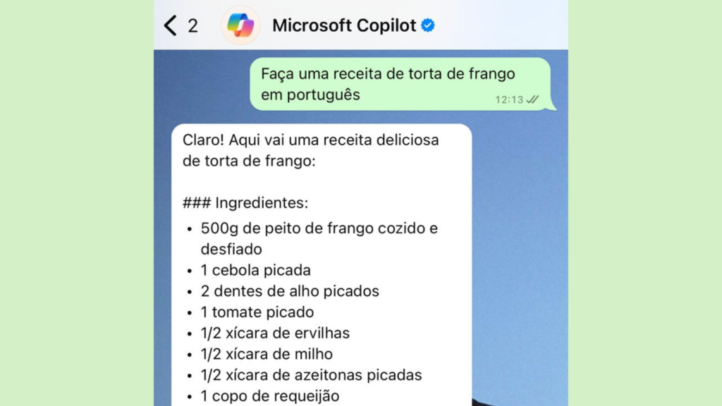 Copilot, de Microsoft, llega a WhatsApp. Descubra cómo utilizar Copilot, de Microsoft, llega a WhatsApp. Descubra cómo utilizarlo. ¡En solo unos pocos pasos, puedes agregar IA a tu calendario de iPhone o Android y ahora puedes crear imágenes, corregir textos y mucho más! Échale un vistazo