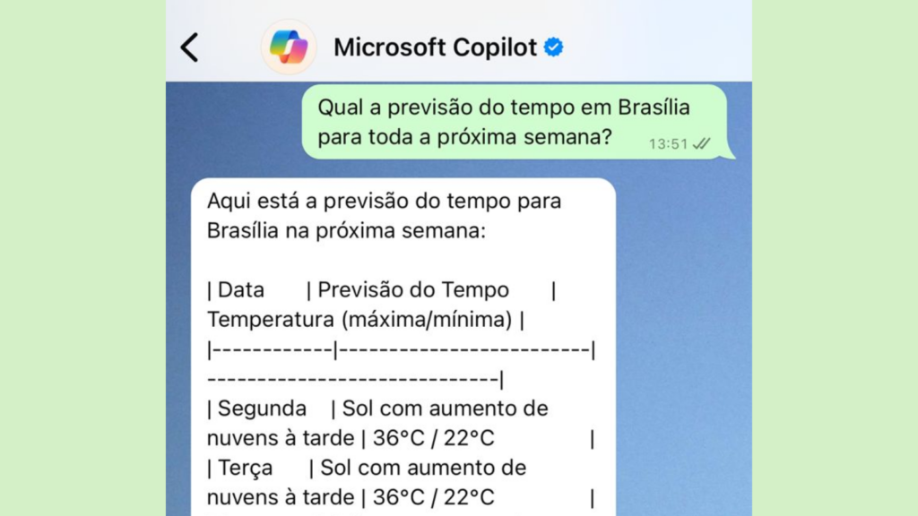 Copilot, de Microsoft, llega a WhatsApp. Descubra cómo utilizar Copilot, de Microsoft, llega a WhatsApp. Descubra cómo utilizarlo. ¡En solo unos pocos pasos, puedes agregar IA a tu calendario de iPhone o Android y ahora puedes crear imágenes, corregir textos y mucho más! Échale un vistazo
